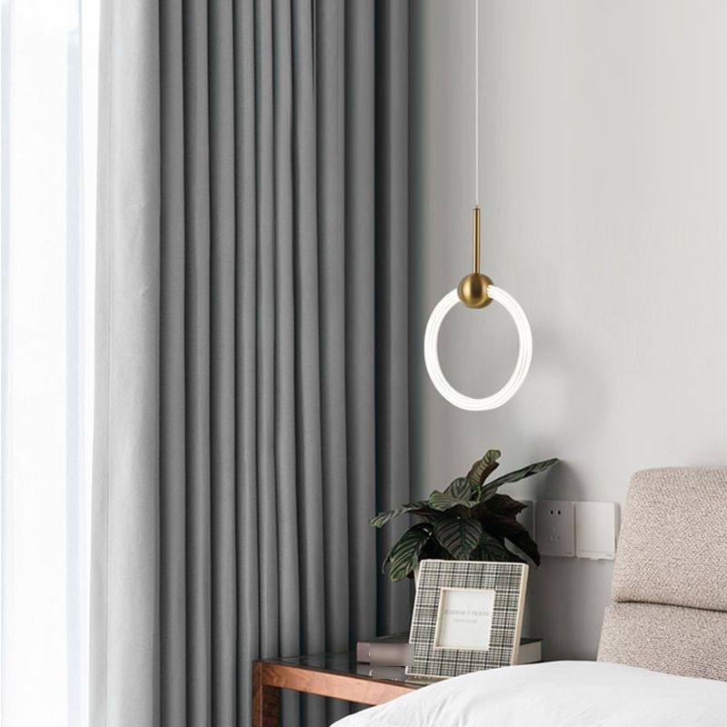 Modern Gold Pendant Light Metal Geometric Hanging Pendant for Living Room