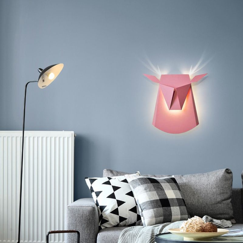 1-Light Geometric Wall Lighting Ideas Modern Style Metal Wall Mount Light Fixture