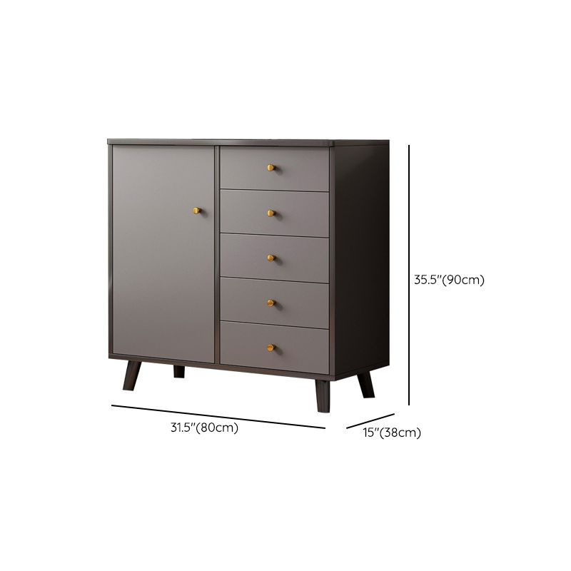 Ultra Modern Combo Dresser Wood Horizontal Storage Chest Dresser for Bedroom