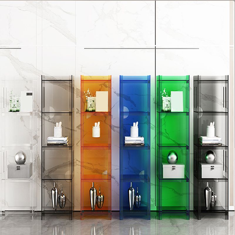 Rectangle Acrylic Standard Bookshelf Scandinavian Closed Back Bookcase
