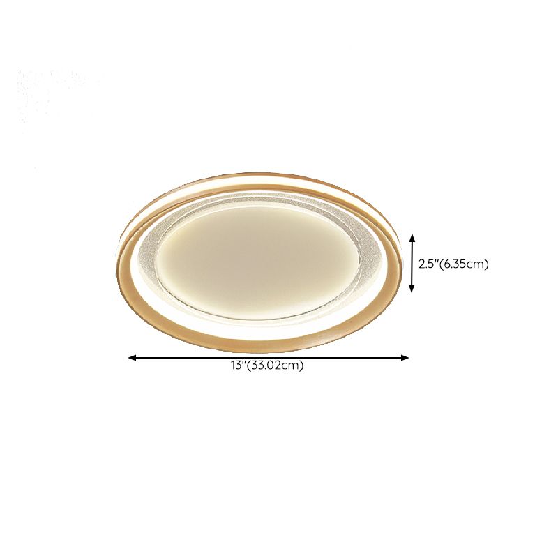 LED Modern Metal Flush Mount Circle Shape Ceiling Light with Acrylic Shade for Passage