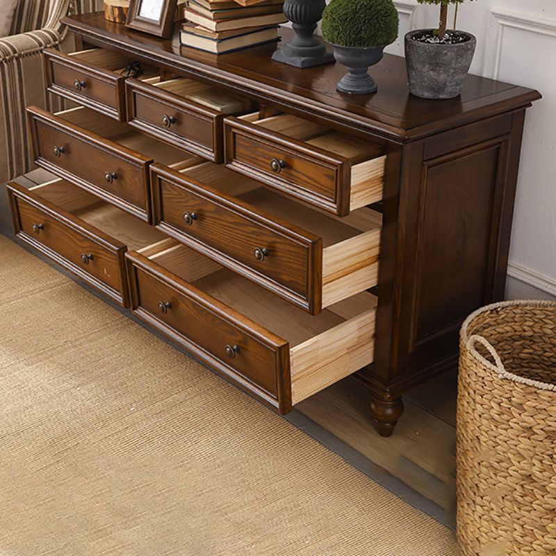 Traditional Solid Wood Storage Chest Dresser with 3/4/7 Drawers