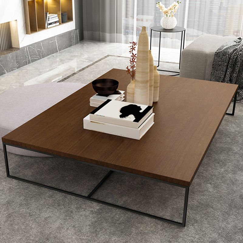 North European Wood Coffee Table Rectangle Frame Cocktail Table