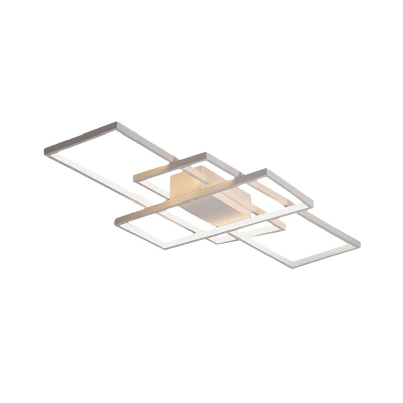 35.5"/43" Wide Black/White 3-Rectangle Ceiling Light Modern LED Acrylic Semi Flush Mount Light in Warm/White Light