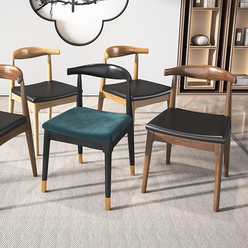 Pine Wood Dining Chair Industrial Open Back Dining Side Chair