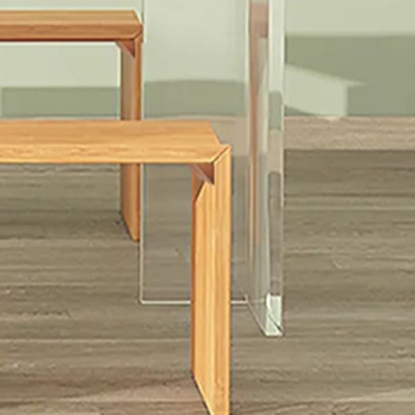 Modern Rectangle Wood Dining Table 1/2/5 Pieces Dining Set for Dining Room