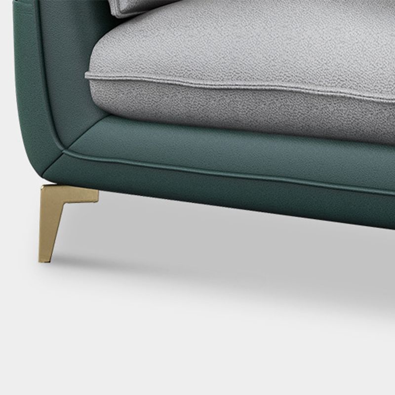 Scandinavian Faux Leather L-Shape Sectional with Storage for Living Room