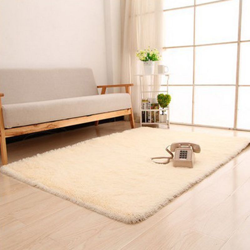 Relaxing Decoration Rug Multicolored Solid Color Area Carpet Polyster Anti-Slip Backing Pet Friendly Indoor Rug