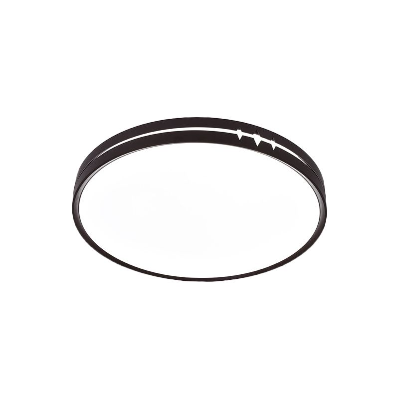 Iluminación LED de montaje de LED contemporáneo/Montaje de vaciado de techo de tambor blanco/gris/negro con sombra acrílica