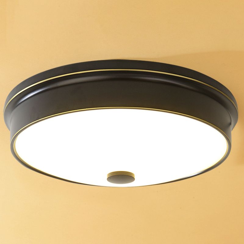 Rustikale einfache Metall-Flush-Halterung Deckenlampe runde Form LED Flush Mount Beleuchtung für Schlafzimmer