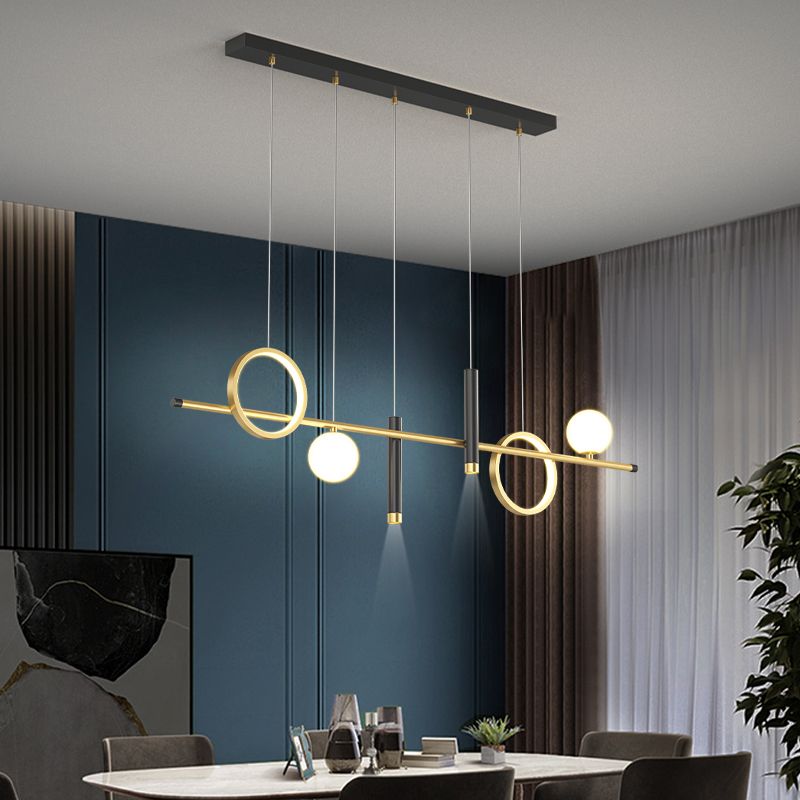 6-Light Contemporary Pendant Lights Geometry Metal Pendant Light Fixtures