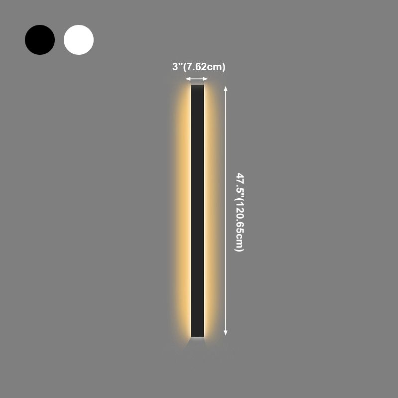 Éclair de mur de nuance linéaire en métal moderne à 1 lumière luminaire mural lumineux