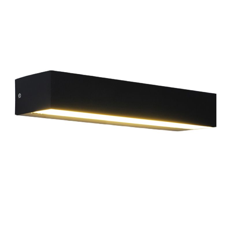 Modern Black Wall Lamp LED Wall Mount Lamp with Glass Shade for Garden