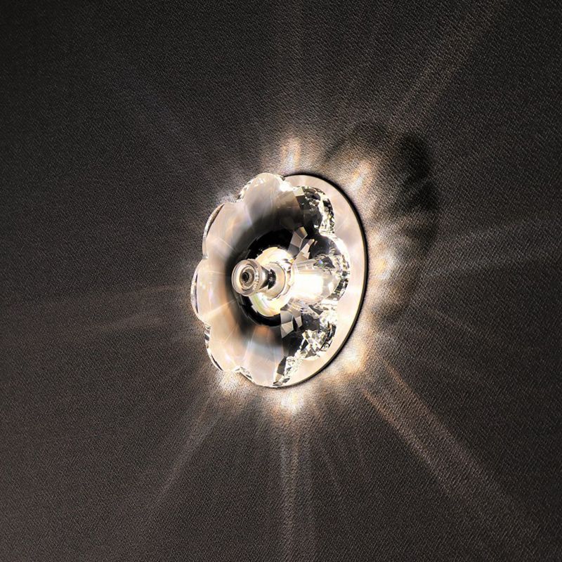 3.9 Zoll breite Mini Kristall Deckenleuchte Moderne Einfachheitsblume geformte Beleuchtungs-Befestigung für Schlafzimmer mit Metallüberdachung