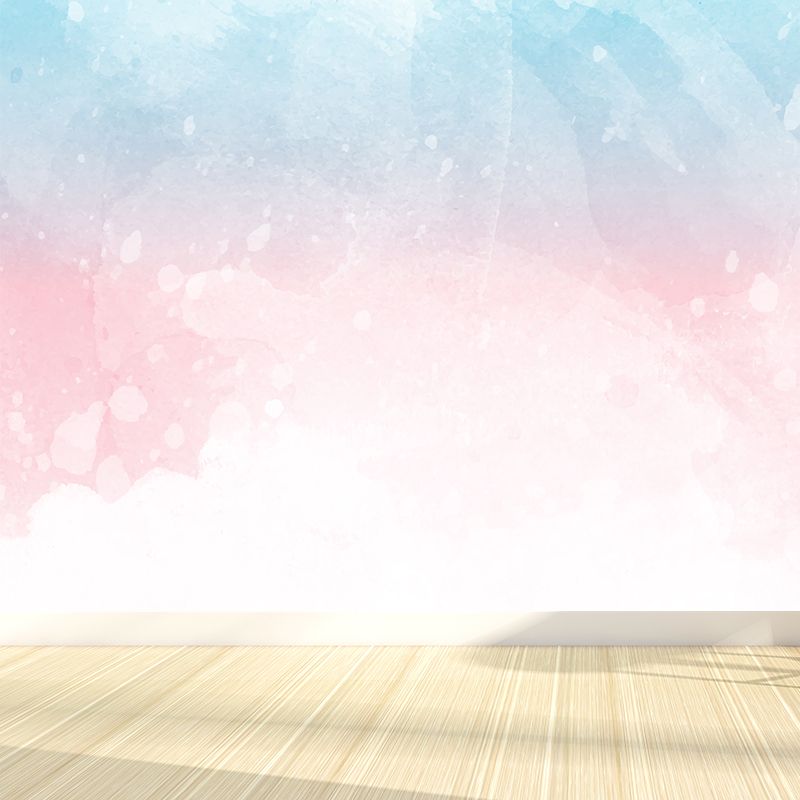 Modern Abstract Mural Wallpaper for Bedroom Customised Wall Covering in Pastel Color