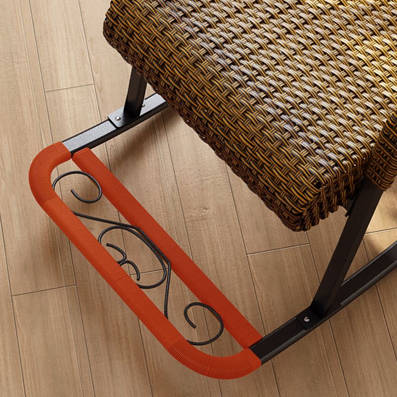 Rattan Outdoor Rocking Chair Contemporary Spindle Rocker Chair