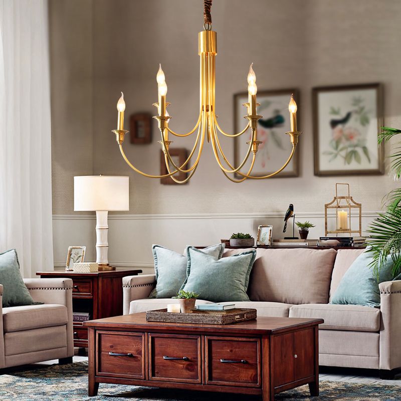 Traditional Hanging Pendant Lights Copper Hanging Lamps for Living Room