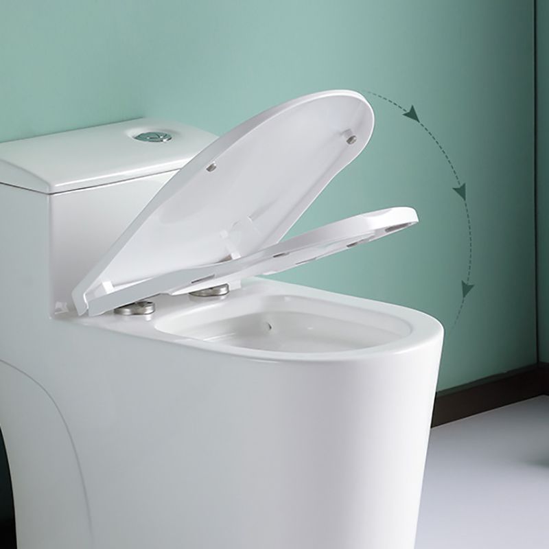 Contemporary All-In-One Toilet White Toilet Bowl with Toilet Seat