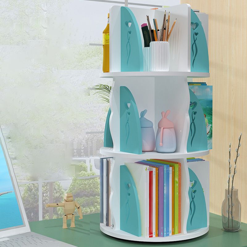 Engineered Wood Shelf Bookcase Contemporary Bookshelf for Office