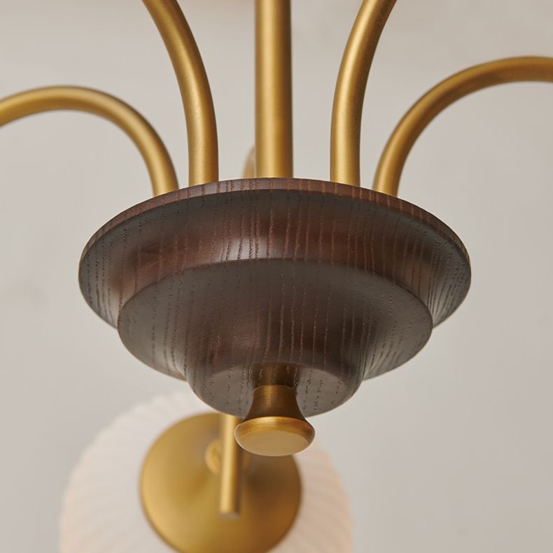 Lampadario moderno di lussuoso luminoso in vetro luminoso per spazi interni