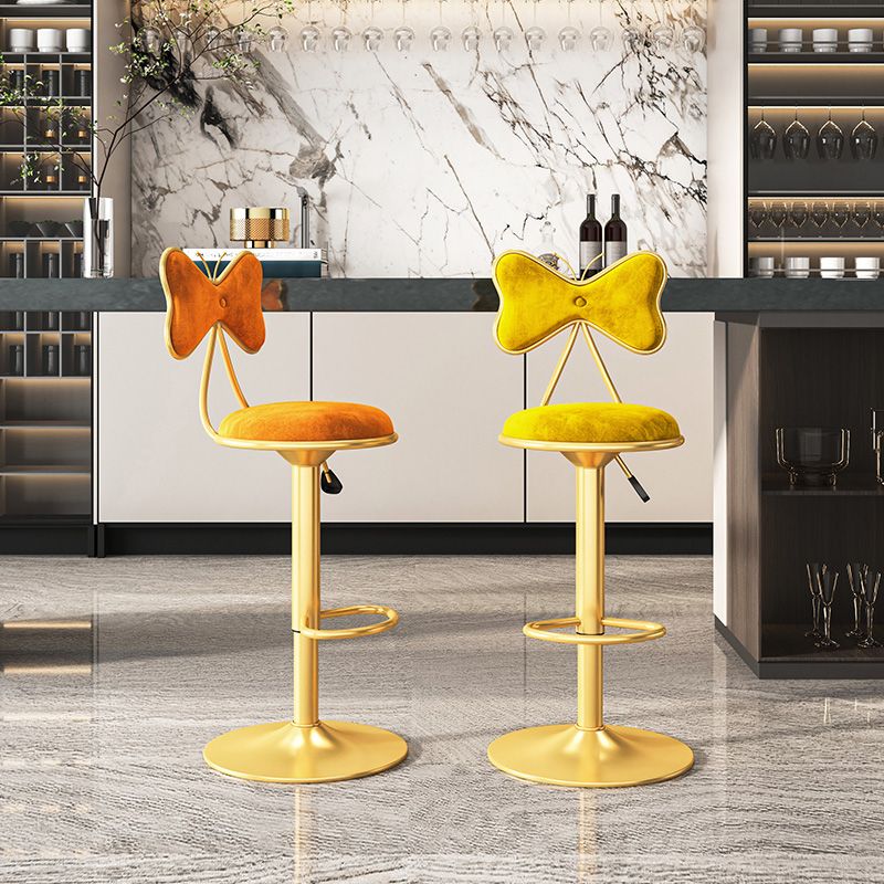 Scandinavian Style Adjustable Height Stools for Home Upholstered Bar Stools