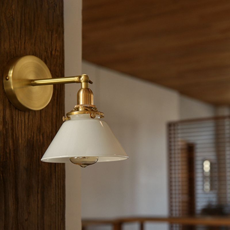 Flare Shade Wall Lighting Industrial Style Metal 1 Light Wall Mounted Light Fixture