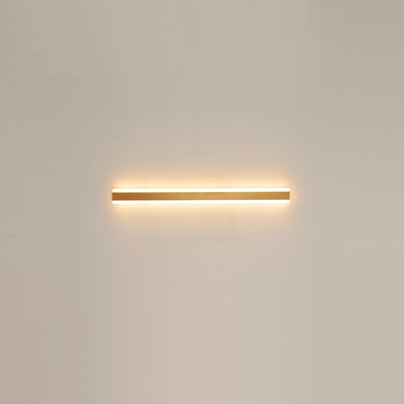 Linearer Schatten Metall Wandleuchte moderne Stil 1 Lichtwandhalterung Beleuchtung in Gold