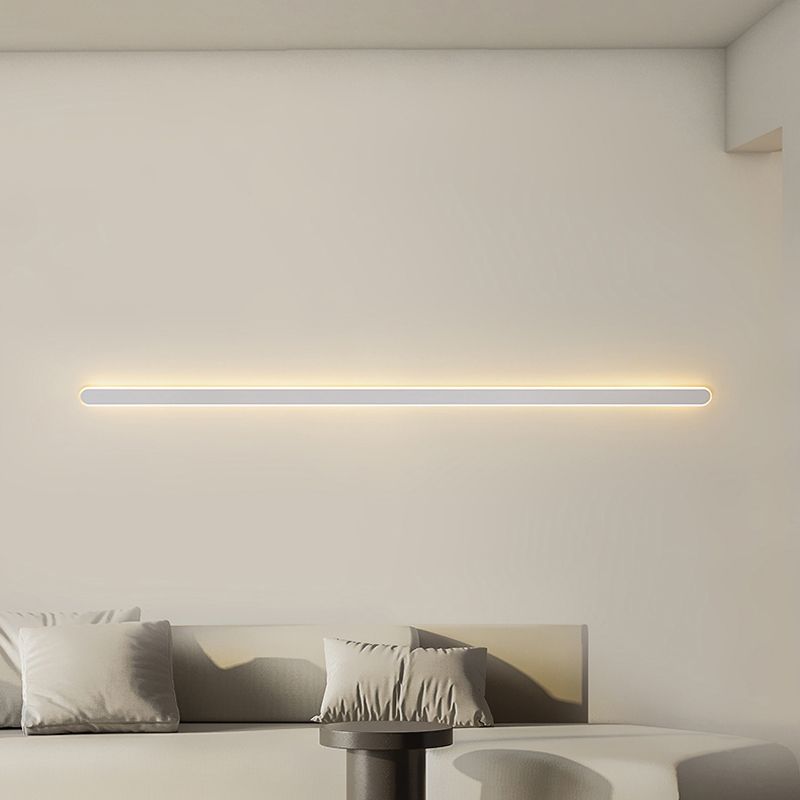 Metal Straight Wall Light Nordic Style 1 Light LED Wall Sconce for Living Room