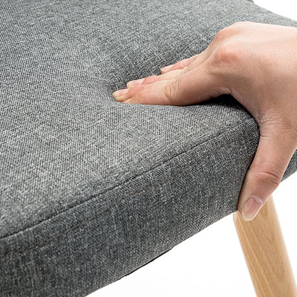 Fabric Dining Side Chair Glam Style Indoor Parsons Armless Chair of 17'' Wide