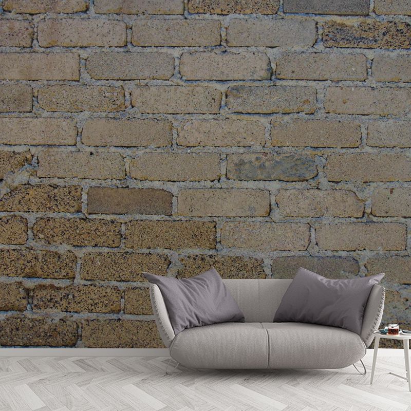 Dark Coor Brick Wall Mural Industrial Wallpaper Whole Wall Decor for Dining Room