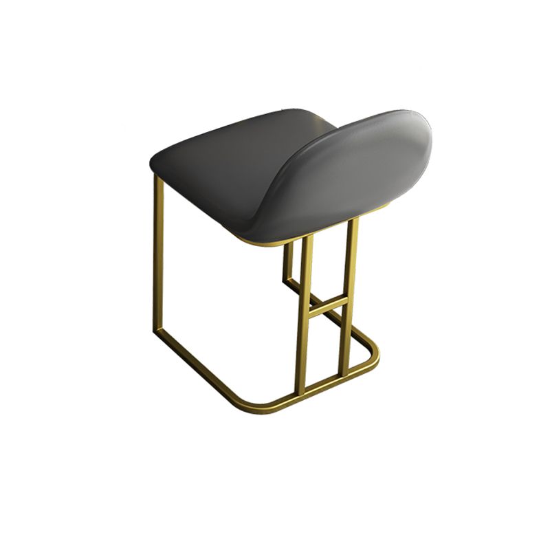 Gray Dressing Table Genuine Leather Vanity Table with Storage Drawers