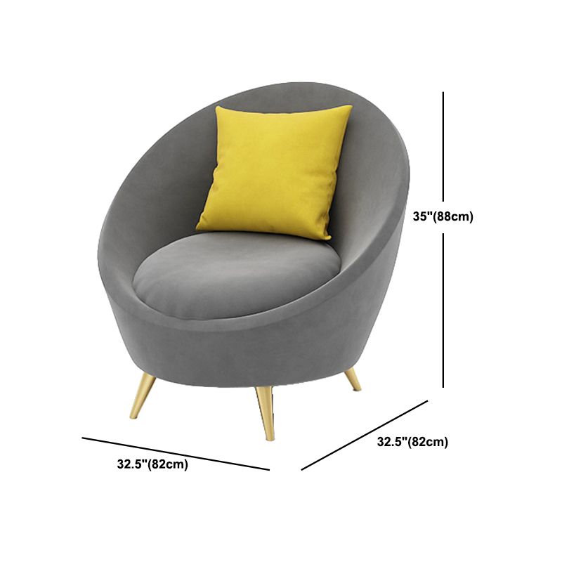 Velvet Contemporary Curved Sofa Standard Armless Sofa for Living Room