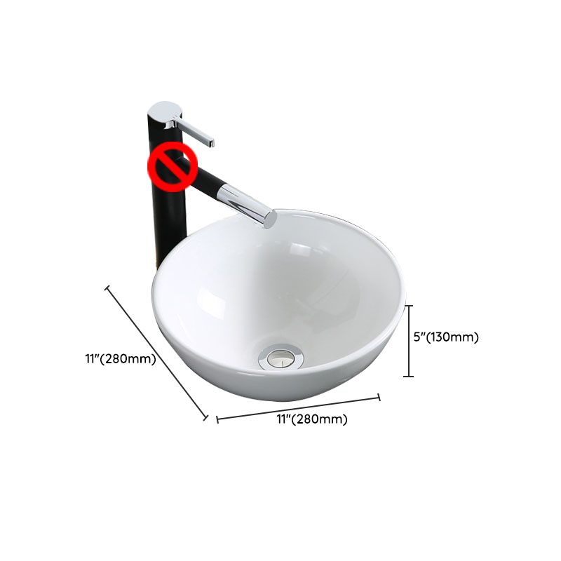 Modern Bathroom Sink Porcelain Rectangle Bathroom Sink in White(Not Including Faucet)