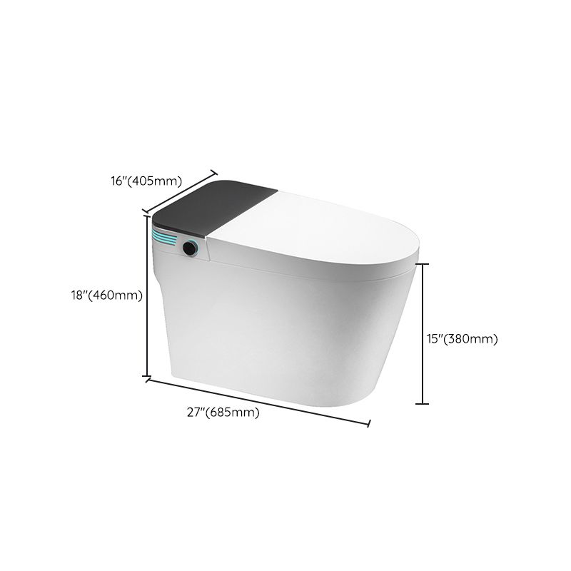 Contemporary One Piece Toilet Concealed Tank Toilet Bowl with Seat for Washroom