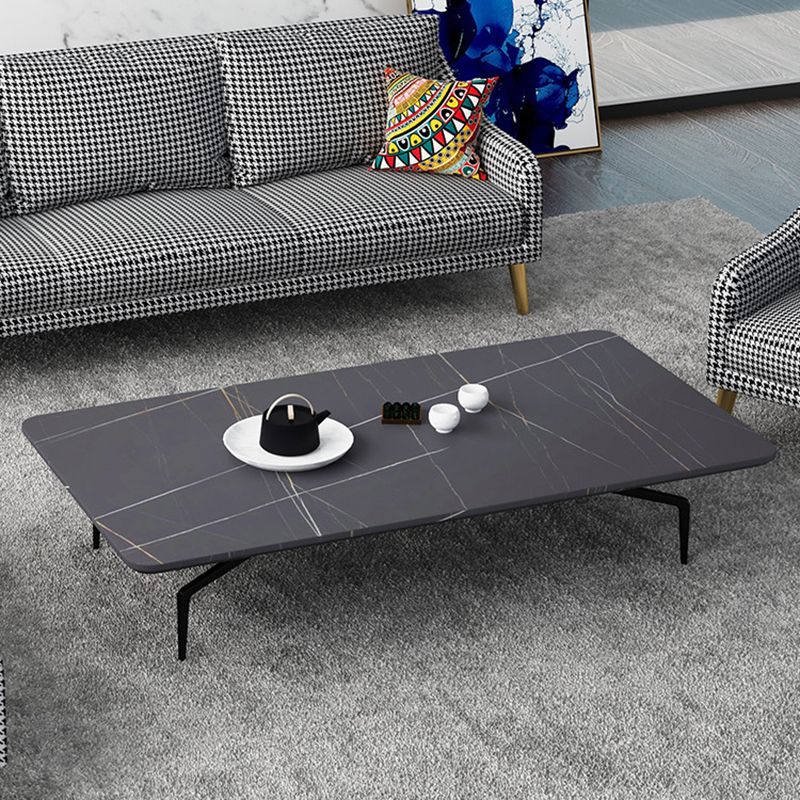 Modern Style Cocktail Table Rock Slate Top Rectangular & Oval Coffee Table