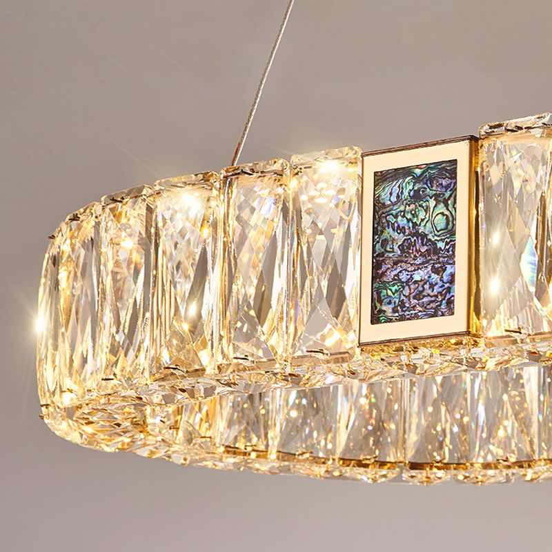 Geometrische Formen Deckenpendelleuchte Licht moderner Luxusstil Kristallleuchte Lampe