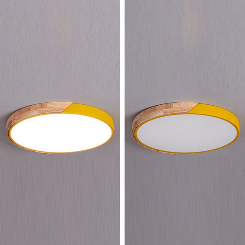 Macron LED Light Fixture Acryl Kleurrijke Plafond Mount Licht voor Zitkamer