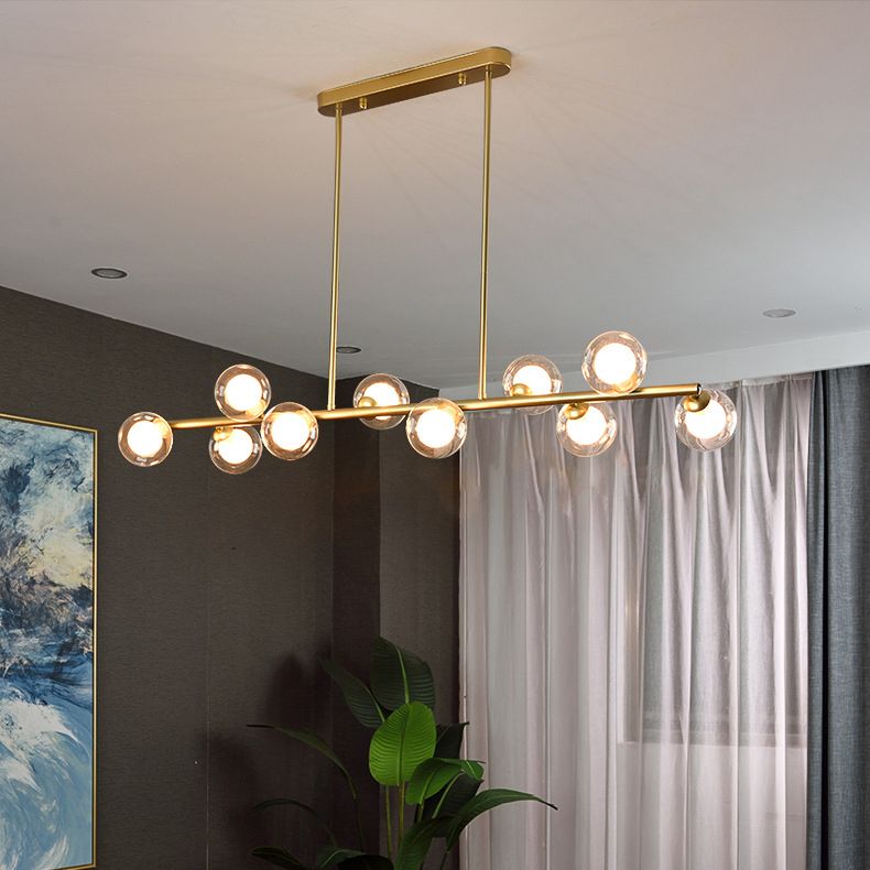 Pendants contemporains Sphere Island Chandelier Lights with Glass Shade