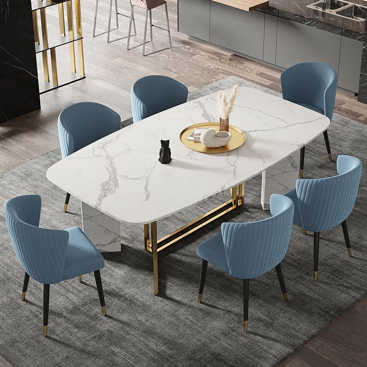 Nordic Glam Sintered Stone Table Set 1/4/5/7 Pieces Dining Set