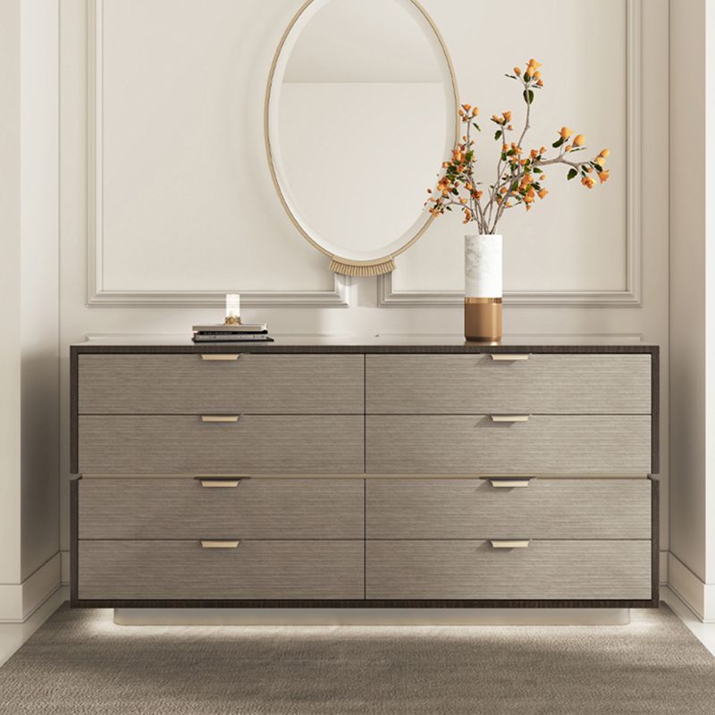 Ultra-Modern Double Dresser Horizontal Birch Storage Chest Dresser for Bedroom
