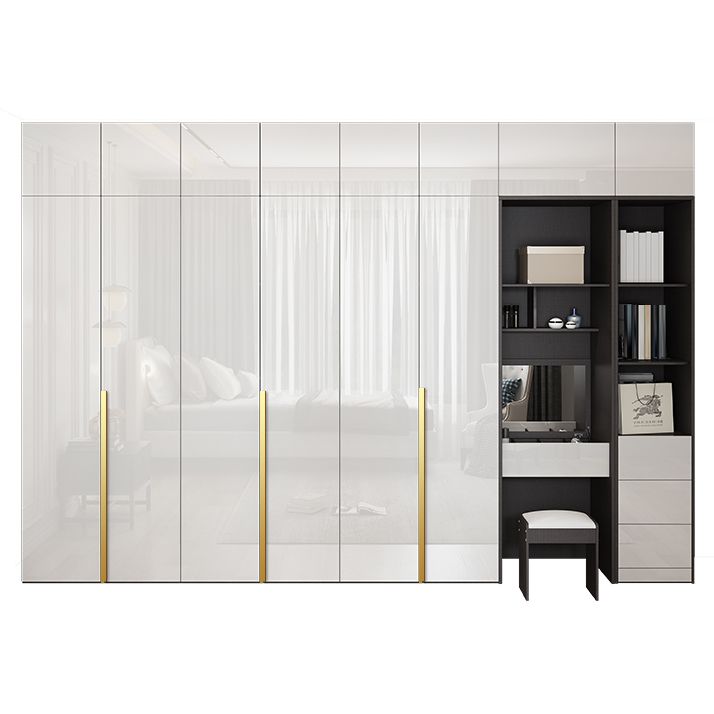 Engineered Wood Wardrobe Cabinet Hinged Modern Wardrobe Armoire