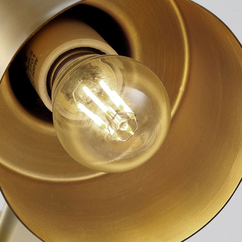 Single Modernism Golden/Black Wall Mounted Sconce Shaded Wall Light for Living Room