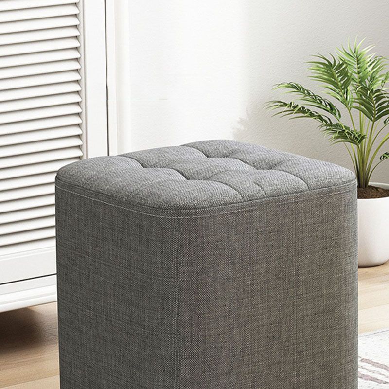 Solid Color Fabric Standard Stool Modern Simple Square Upholstered Stool