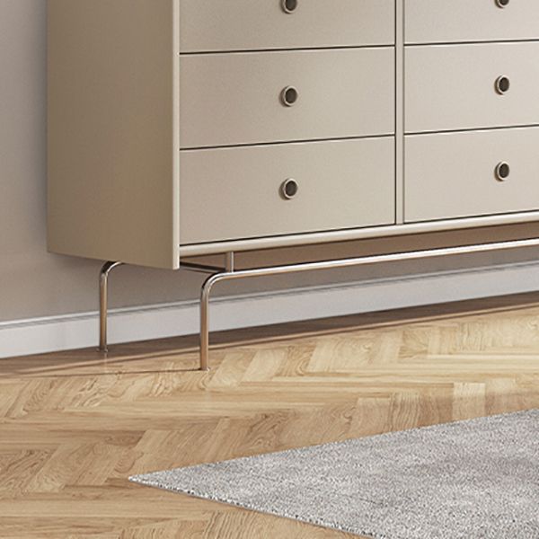 Contemporary Horizontal Double Dresser Black/Gray Dresser with Storage for Home