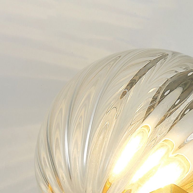 Spherical Bedroom Wall Light Sconce Glass Contemporary Style Sconce Light Fixture