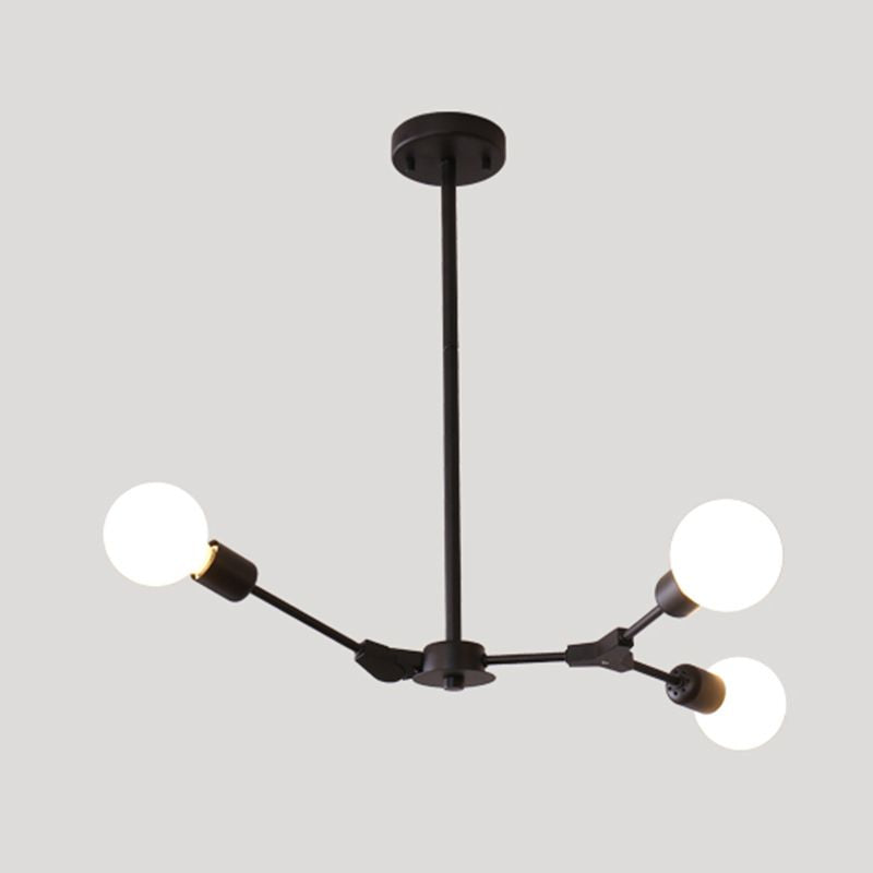 Industrieel multi -light kroonluchter verstelbaar metaalhanglicht voor woonkamer