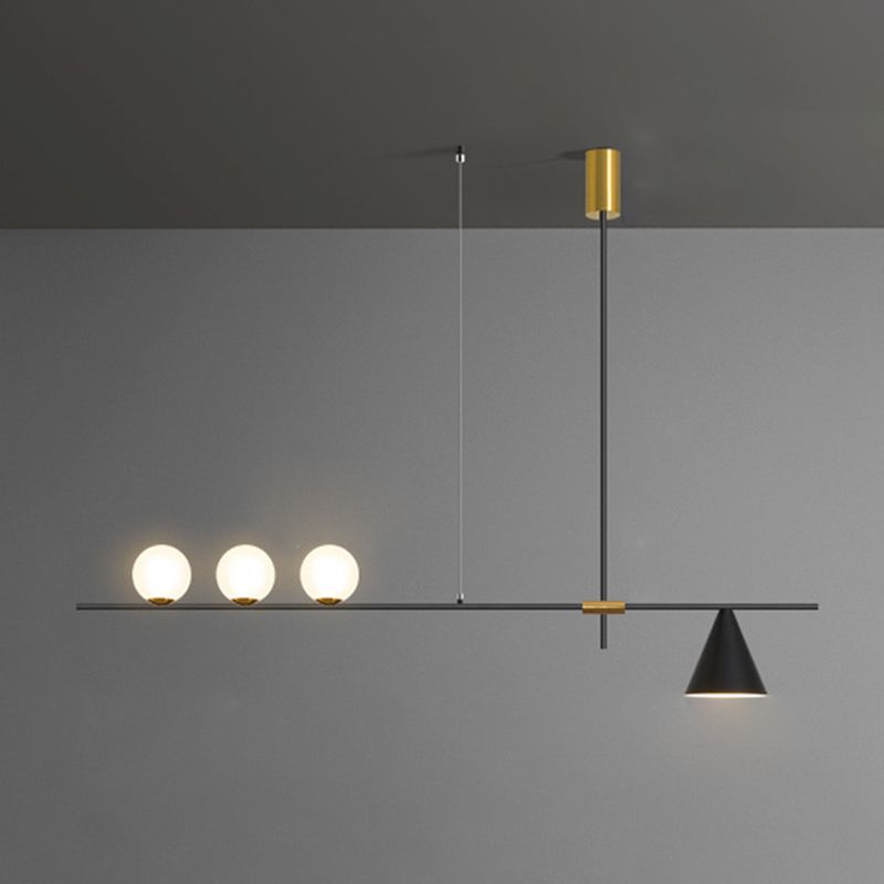 Modern Simple Dining Chandelier Light Dining Room Glass Shade Pendant Light Fixture