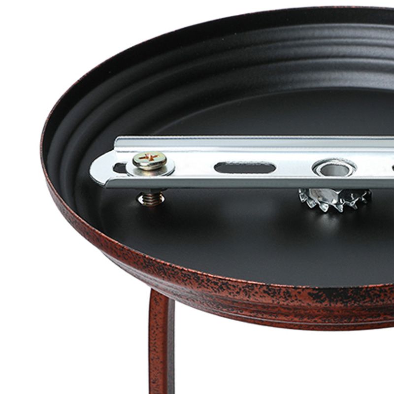 Metallic Saucer Sconce Wall Lighting Antique Style 1 Bulb Corridor Wall Sconce Lamp in Black/Rust