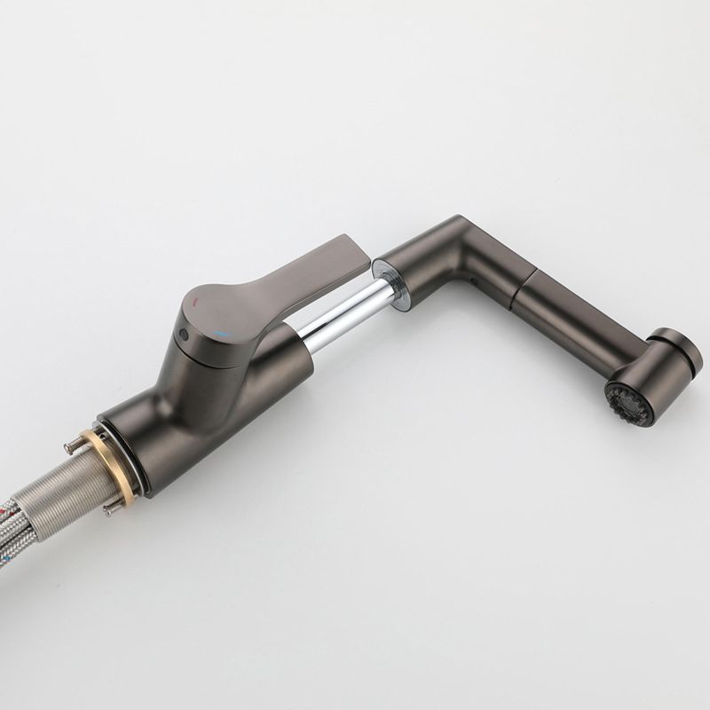 Single Lever Handle Faucets Contemporary Centerset Faucets for Bathroom