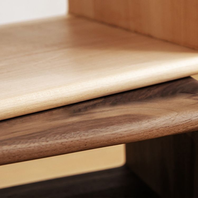 Contemporary Solid Wood Bookshelf Open Back Bookcase for Home Office